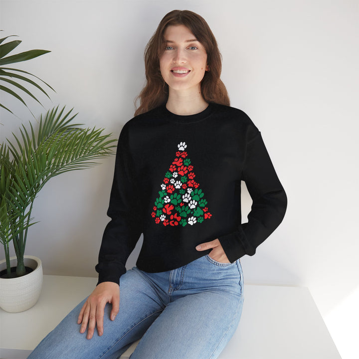 Paws Christmas Tree Unisex Sweatshirt