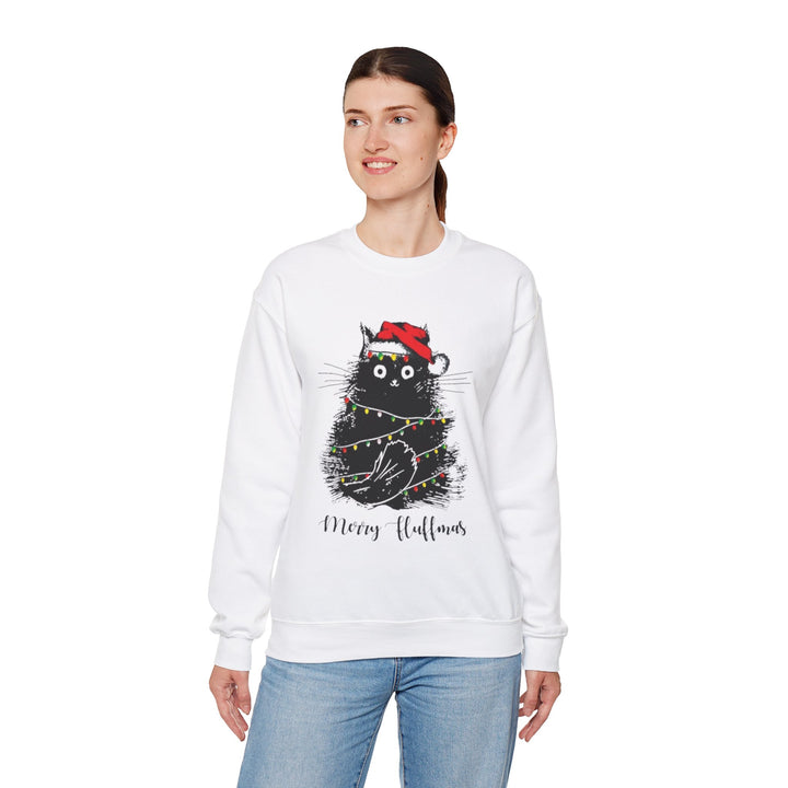 Merry Fluffmas Crewneck Sweatshirt - Every Purchase Feeds Shelter Animals