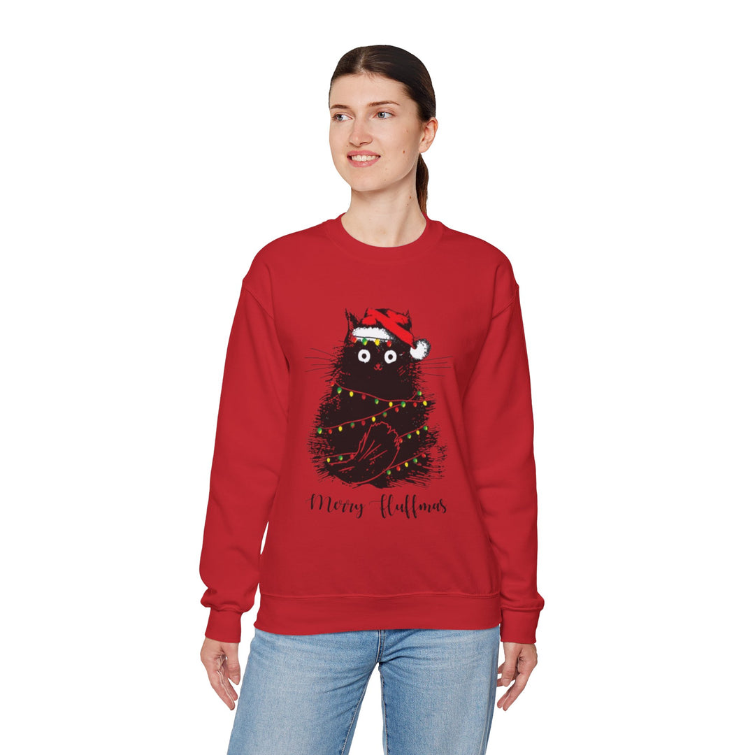 Merry Fluffmas Crewneck Sweatshirt - Every Purchase Feeds Shelter Animals