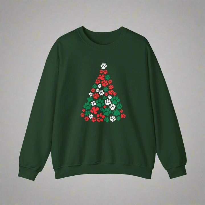 Paws Christmas Tree Unisex Sweatshirt