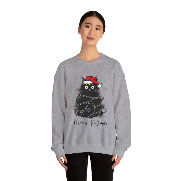 Merry Fluffmas Crewneck Sweatshirt - Every Purchase Feeds Shelter Animals