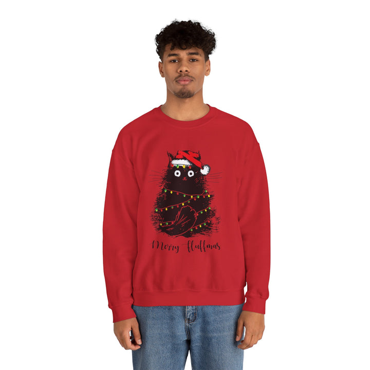 Merry Fluffmas Crewneck Sweatshirt - Every Purchase Feeds Shelter Animals