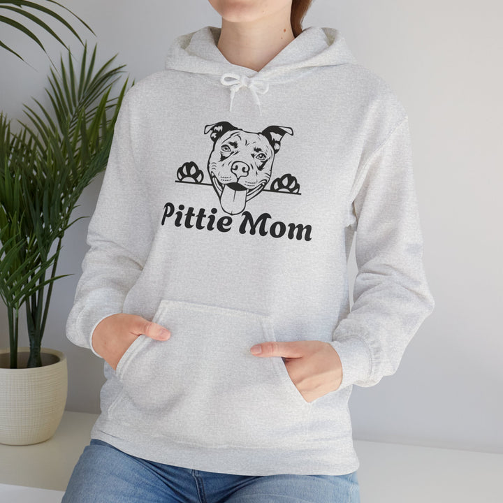 Pittie Mom for Pitbull Dog Lovers Hooded Sweatshirt