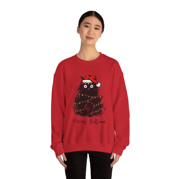 Merry Fluffmas Crewneck Sweatshirt - Every Purchase Feeds Shelter Animals