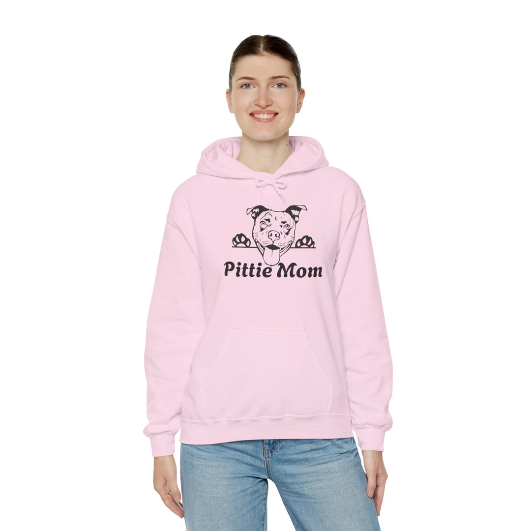 Pittie Mom for Pitbull Dog Lovers Hooded Sweatshirt