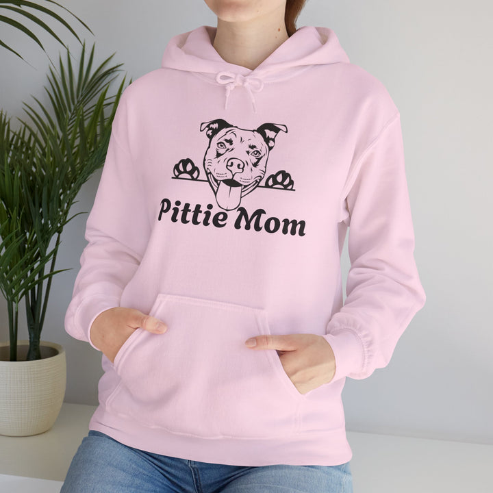 Pittie Mom for Pitbull Dog Lovers Hooded Sweatshirt