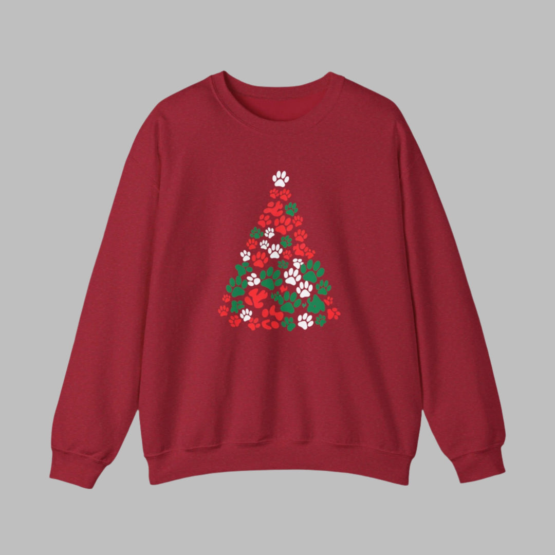 Paws Christmas Tree Unisex Sweatshirt