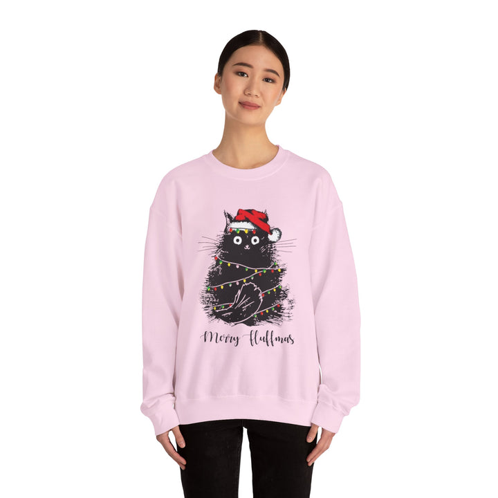 Merry Fluffmas Crewneck Sweatshirt - Every Purchase Feeds Shelter Animals