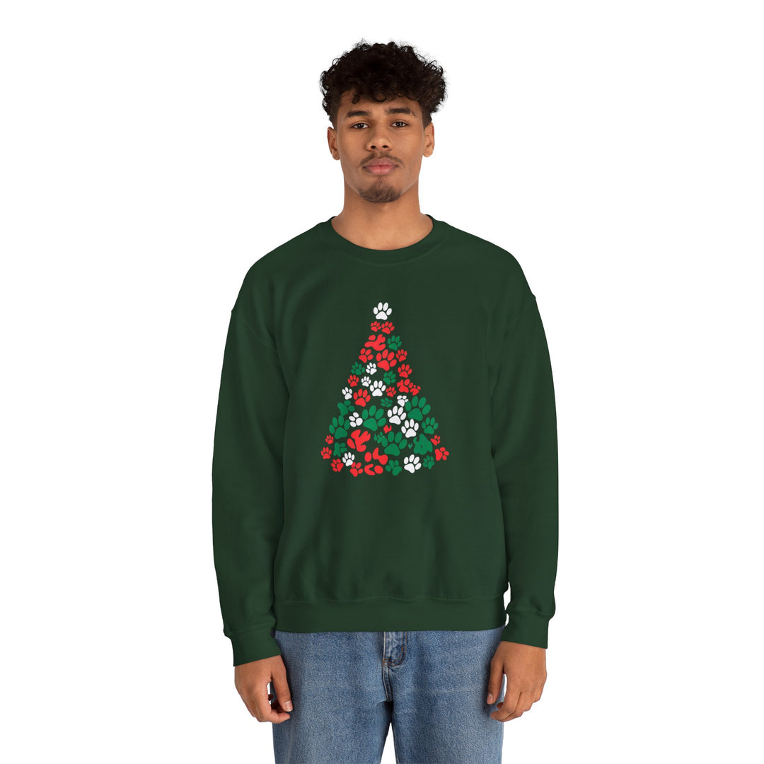 Paws Christmas Tree Unisex Sweatshirt