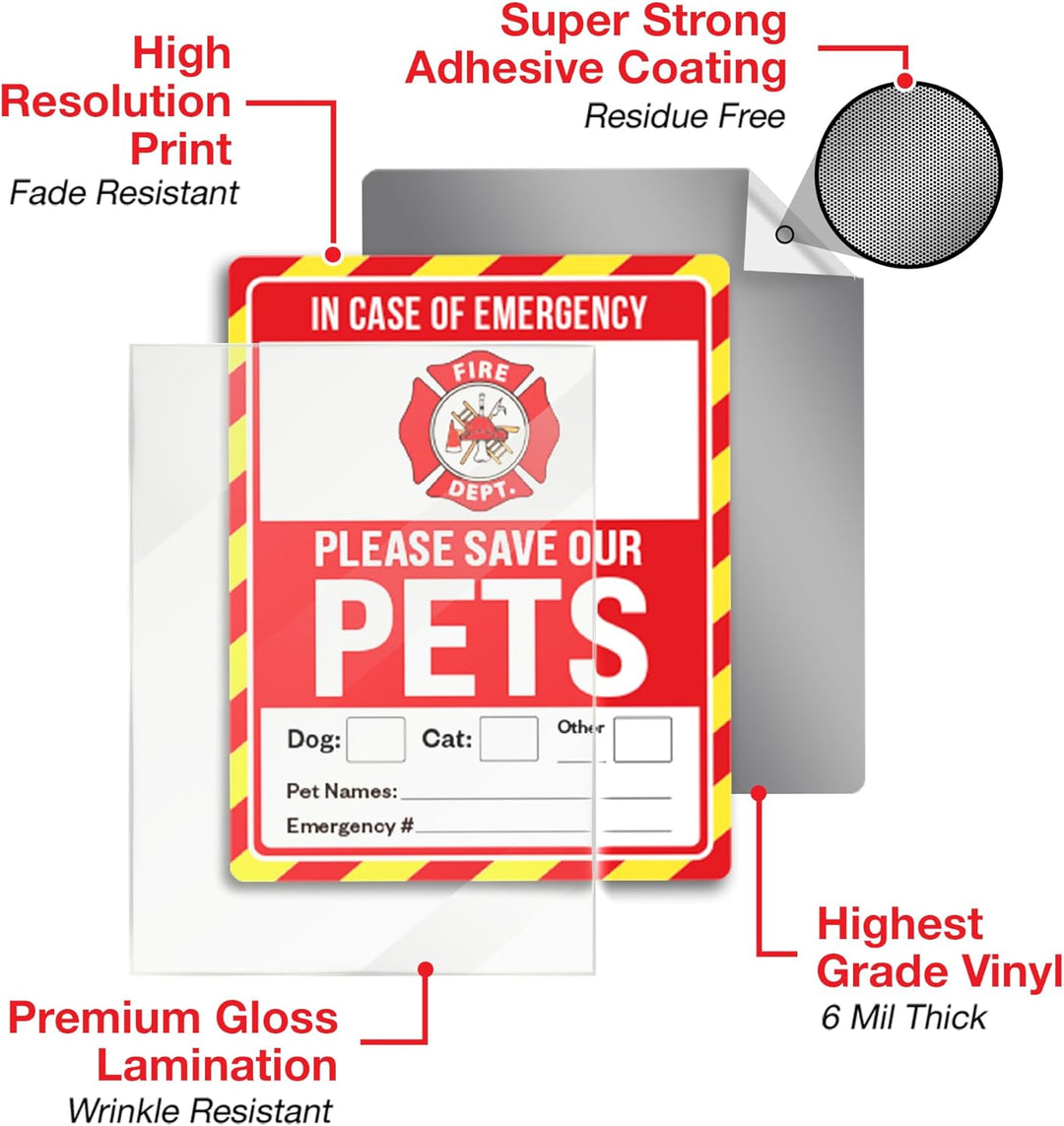 Pet Alert Safety Fire Rescue Sticker