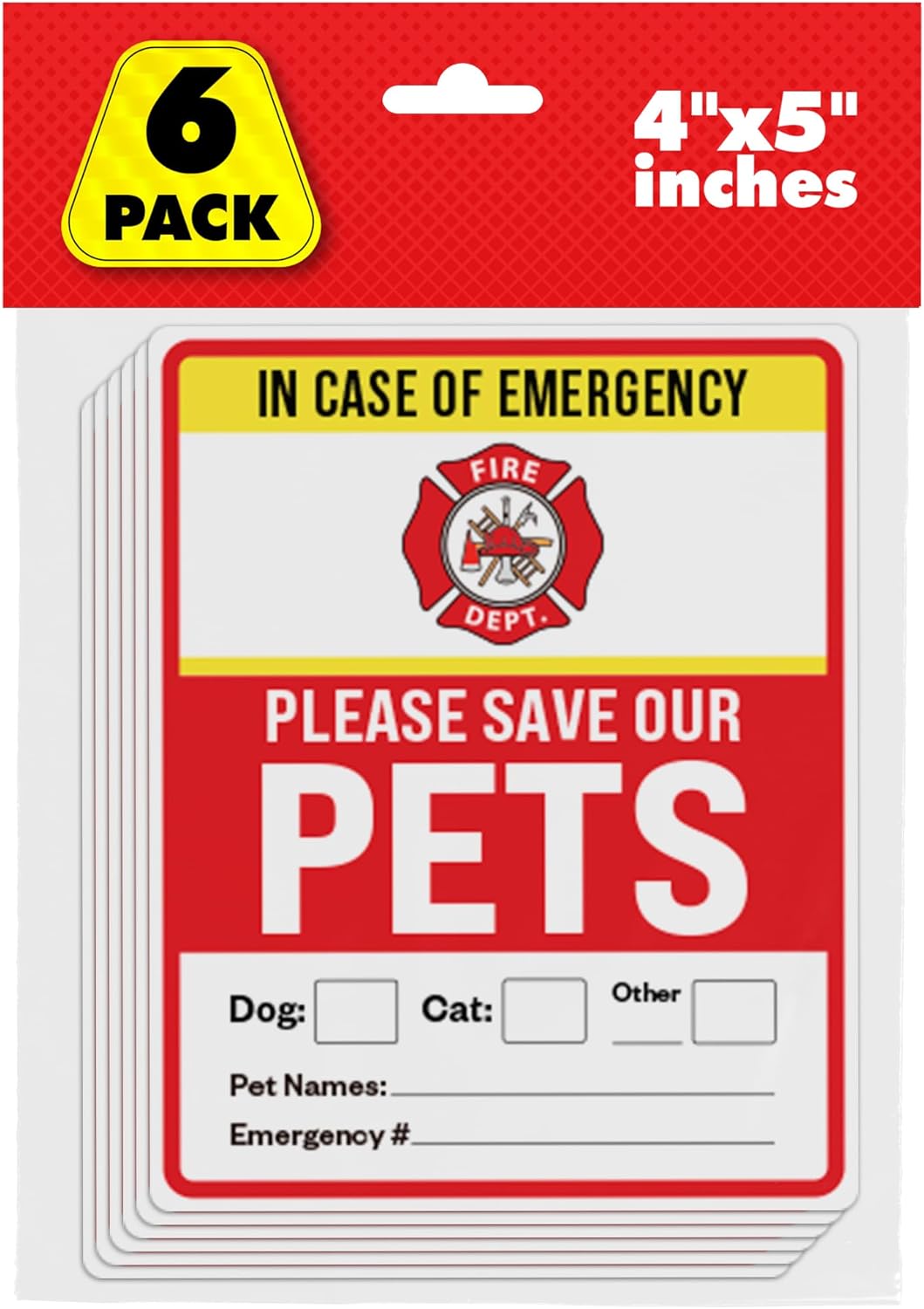 Emergency Animal Sticker Pet Alert Safety Fire Rescue Sticker – Animal Reskue