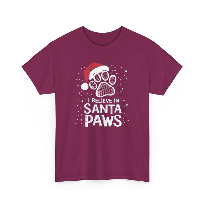 I Believe in Santa Paws Unisex Cotton Tee - Every Purchase Feeds Shelter Animals