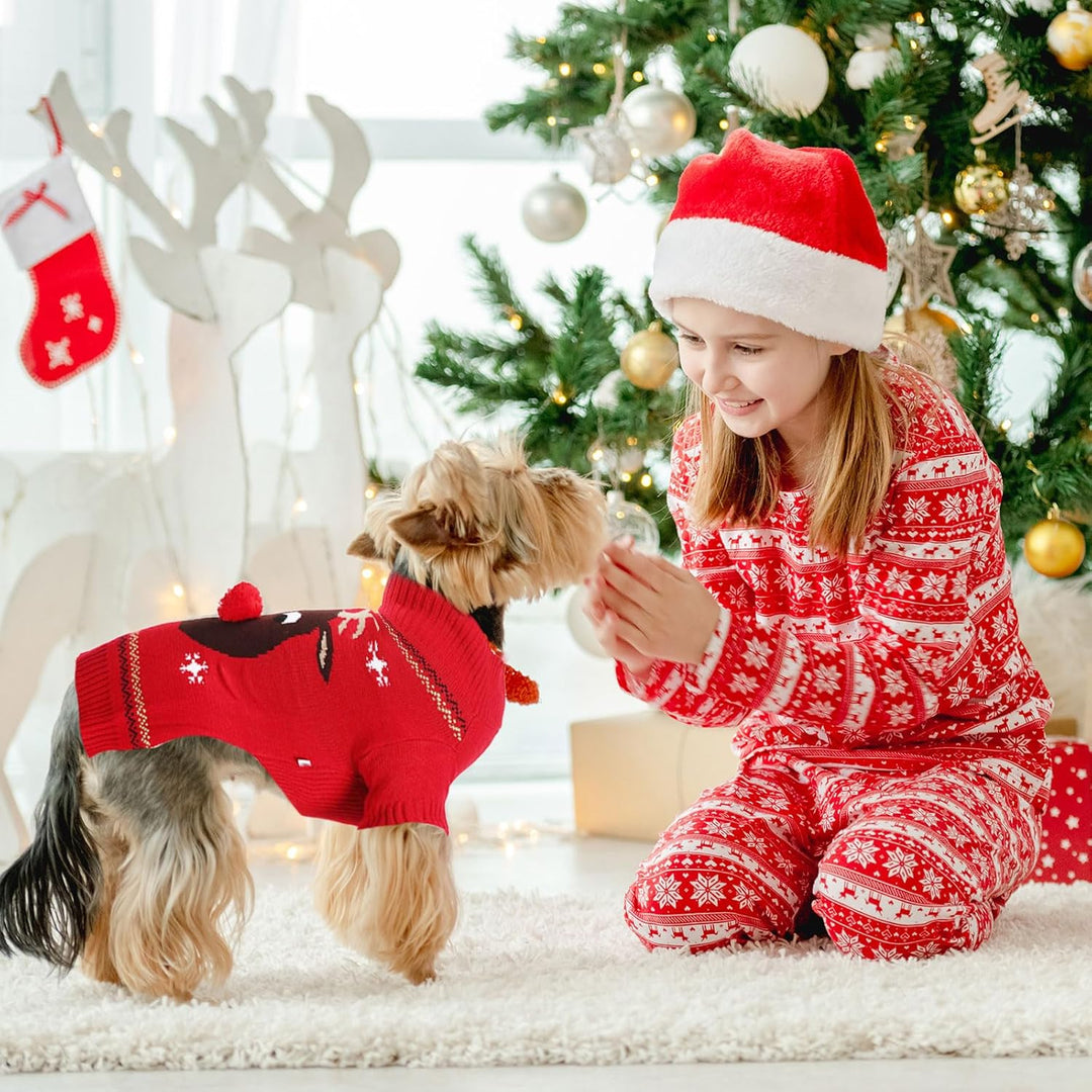 Christmas Pet Sweater Reindeer - Every Purchase Feeds a Rescued Dog 