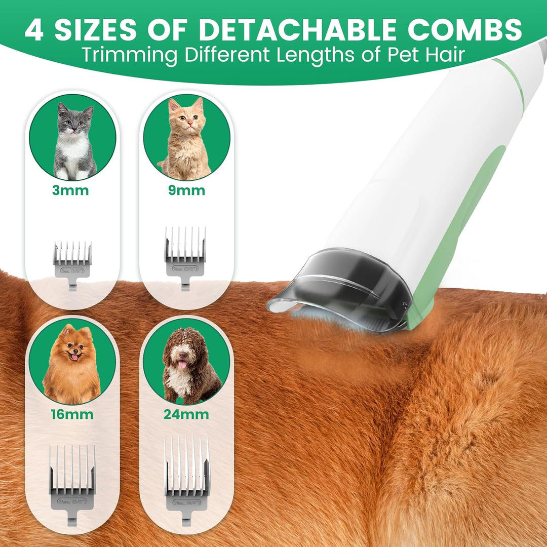 Pet Grooming Powerhouse: 7-in-1 Dog Grooming Vacuum & Clipper Kit with Nail Trimmer and 11000Pa Suction