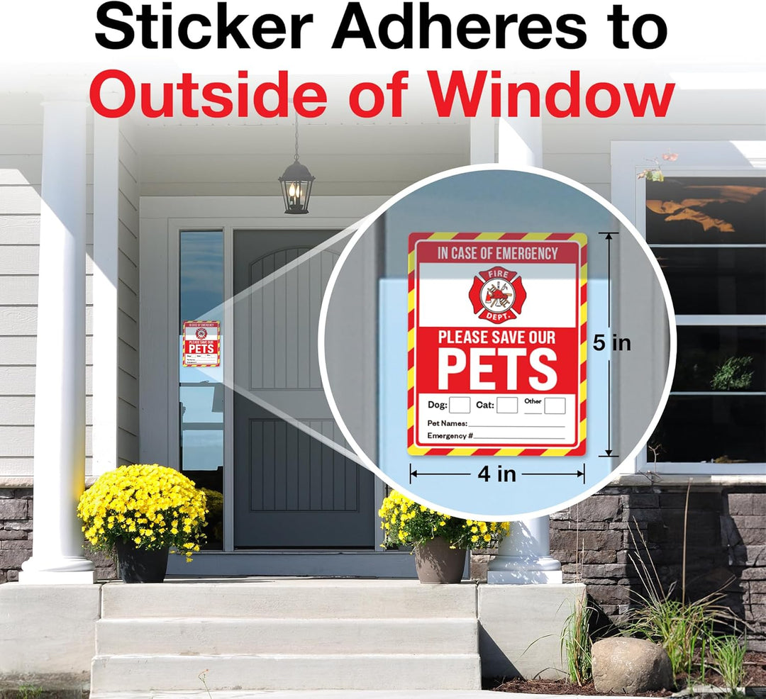 Pet Alert Safety Fire Rescue Sticker