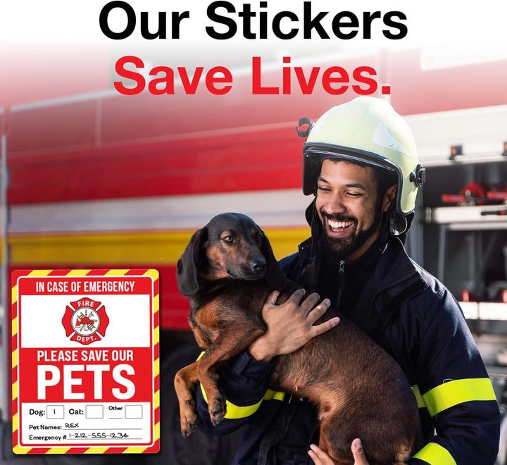 Pet Alert Safety Fire Rescue Sticker