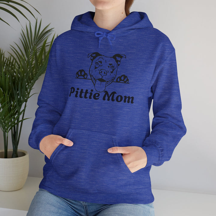 Pittie Mom for Pitbull Dog Lovers Hooded Sweatshirt