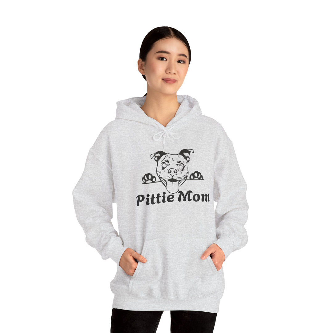 Pittie Mom for Pitbull Dog Lovers Hooded Sweatshirt