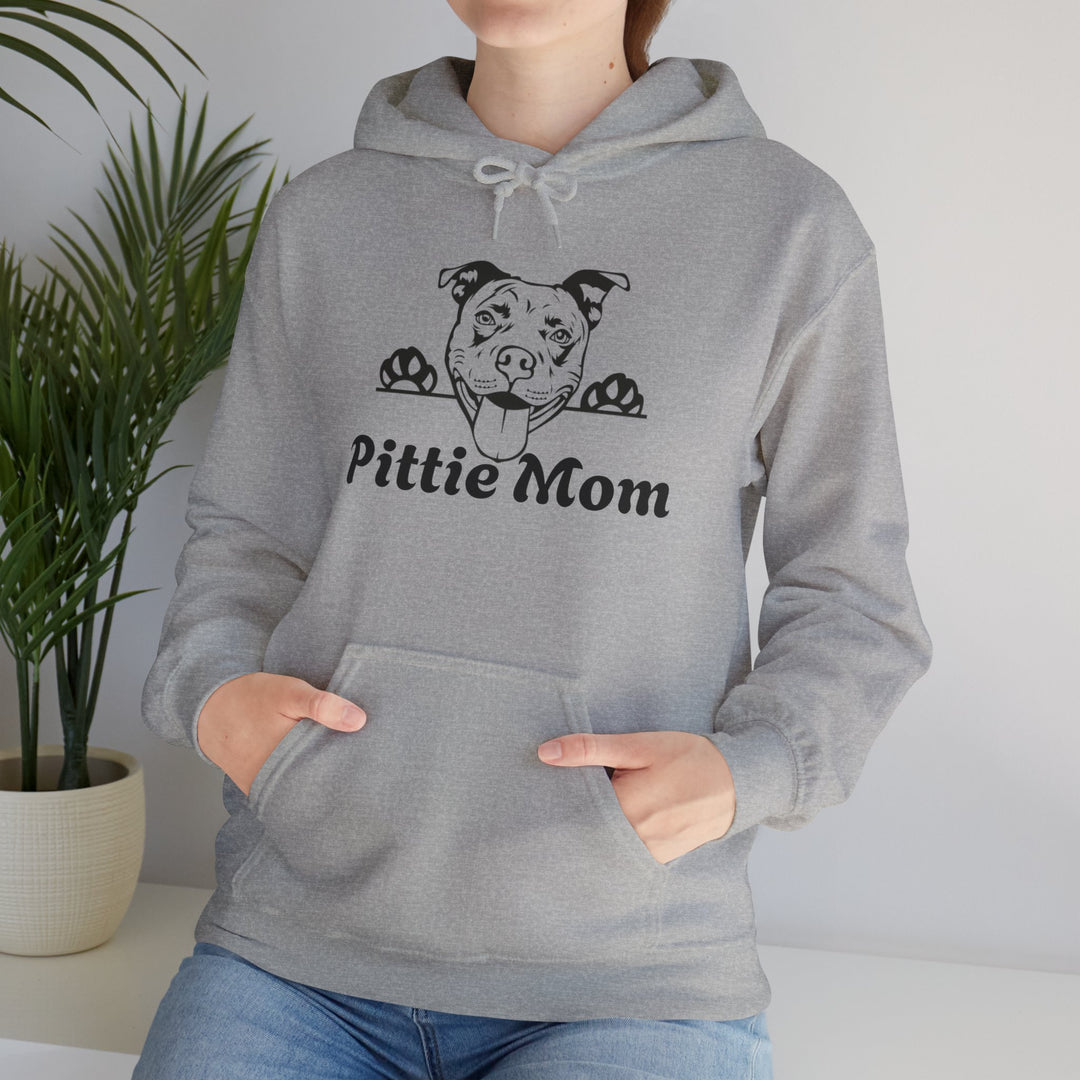 Pittie Mom for Pitbull Dog Lovers Hooded Sweatshirt