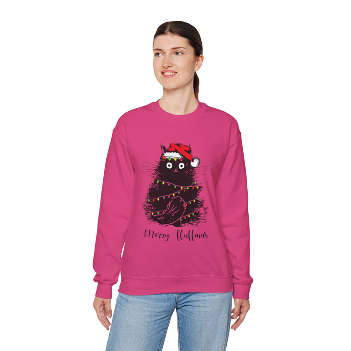 Merry Fluffmas Crewneck Sweatshirt - Every Purchase Feeds Shelter Animals