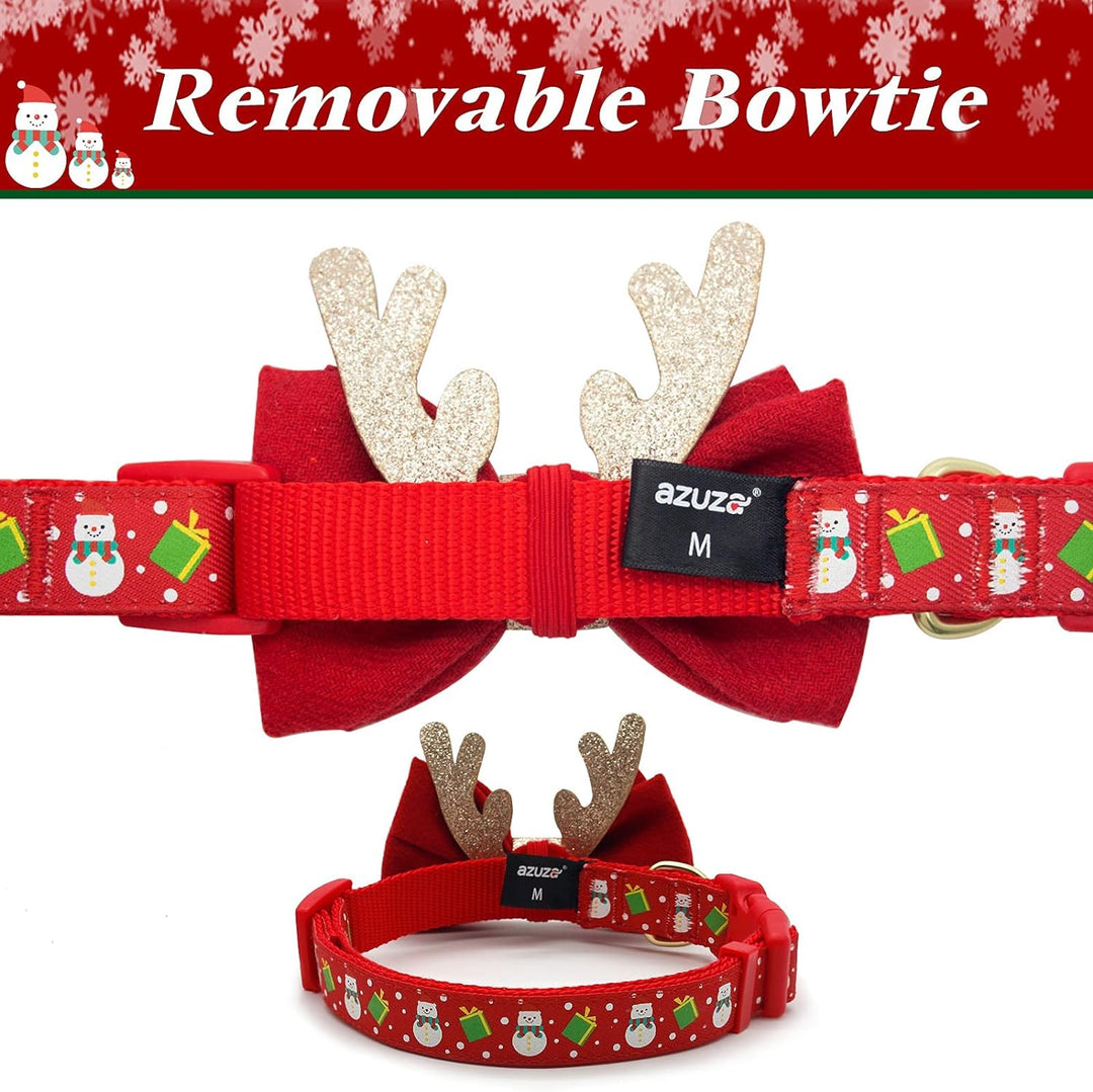 Christmas Bow Tie Dog Collar 