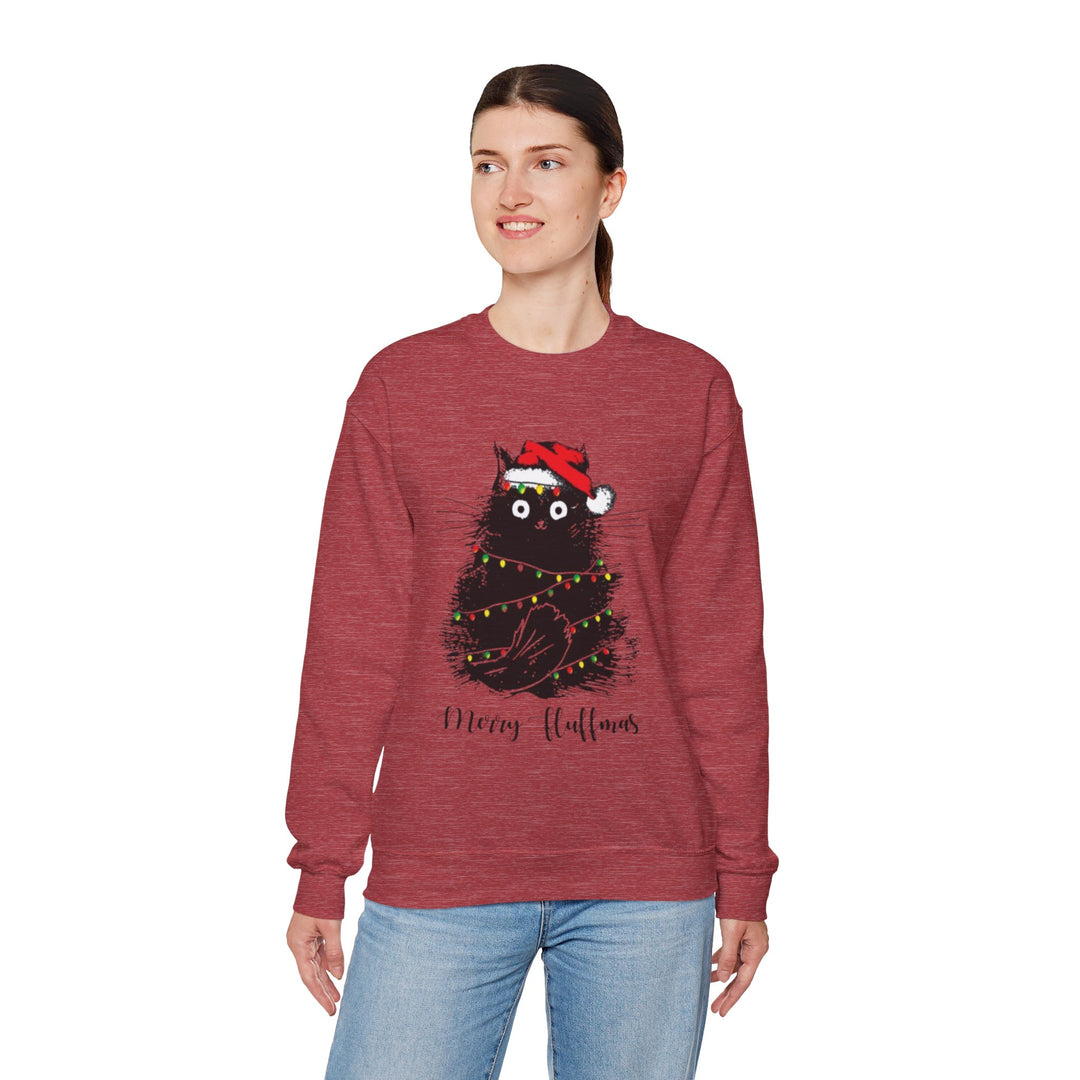 Merry Fluffmas Crewneck Sweatshirt - Every Purchase Feeds Shelter Animals