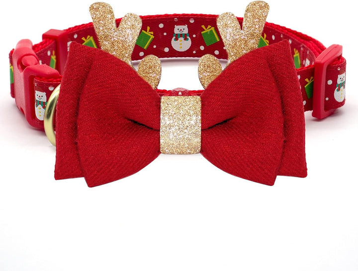 Christmas Bow Tie Dog Collar 