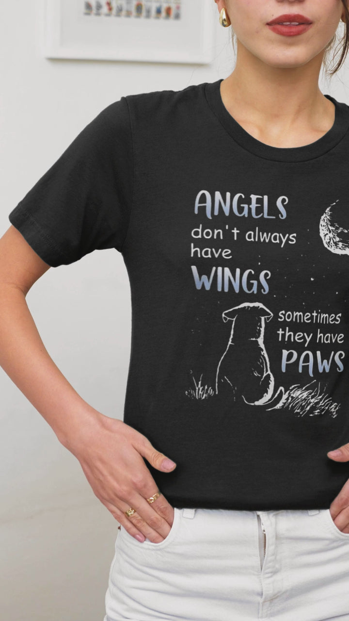 Angels Don’t Always Have Wings: Paw Print T-Shirt